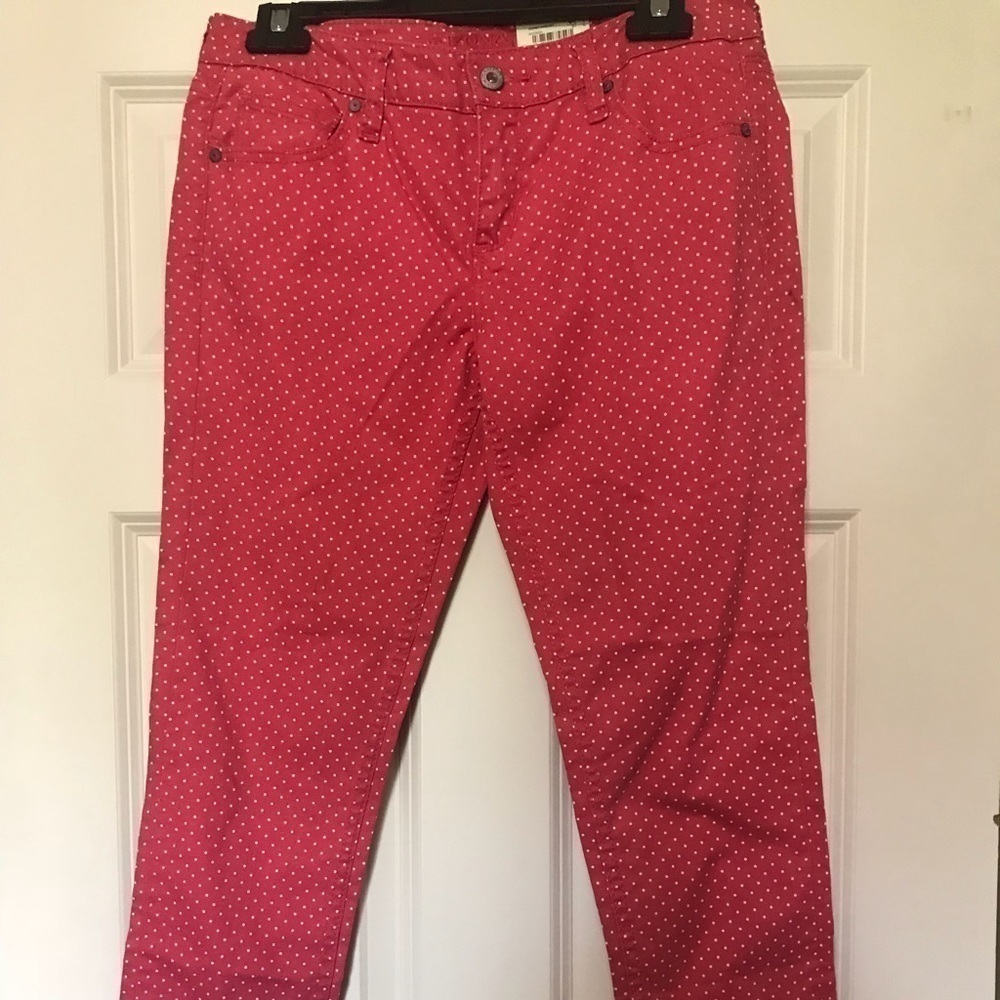 Coral Jeans Swiss Dot Ankle Jeans New NWT  Cropped pants
